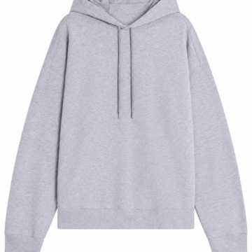 Light Grey Oversized Pullover Hoodie with Drawstring Hood