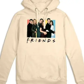 Cream Graphic Pullover Hoodie with Friends Print