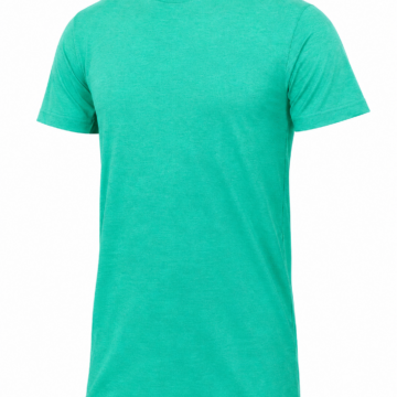 Teal Heathered Crew Neck Short Sleeve T-Shirt